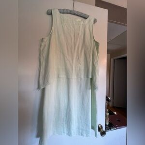 J. Jill linen Mint Green Sleeveless Dress